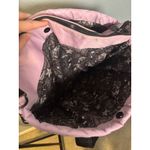 Steve Madden  Quilted Puffer Tote Bag Lilac Purple Black Straps Zip Pockets Large Photo 8