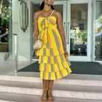 La Maison Talulah Strapless Imperial Midi Dress Size‎ XS Yellow Photo 2