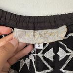 Jen's Pirate Booty  Embroidered Long Sleeve Metallic Silver Off Shouder Top Boho Photo 2