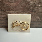Coldwater Creek  Kitty Cat Brooch Pin Gold Tone Photo 1