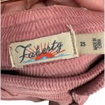Faherty  Women's Stretch Cord Wide Leg Pants Pink Corduroy Size 25 Retro Casual Photo 1