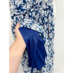 AQUA  Maxi Dress Womens Size Small Tiered Metallic Formal Evening Gown Blue White Photo 11