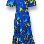 Christopher John Rogers x Target Blue Yellow Floral Puff Sleeve Maxi Dress 6 Photo 0