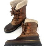 Sorel Women’s Alpine Waterproof Sherpa Lined leather Boots size 7 Duck Caribou Photo 0