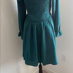 Elegant Teal Long Sleeve Dress Green Size L Photo 9