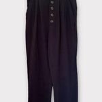 Gentle Fawn Navy Caesar Coastal Grandma High Waisted Linen Pleated Pants XS Photo 3