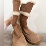 Michael Kors  Winter Tall Suede Boots Walnut - size 9 sheep fur Photo 2