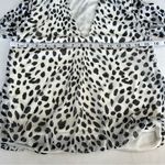 EXPRESS  long sleeve high neck blouse white black speckles size xs Photo 9