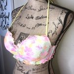 Victoria's Secret Victoria’s Secret Multi Color Watercolor Lace Bikini Top in Size 34 C Photo 2