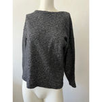 Everlane  Scoop Neck Cotton charcoal gray marbled long sleeve Cotton Top, XS Photo 5