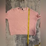 H&M Light Pink Textured Crew Neck Sweater Photo 5