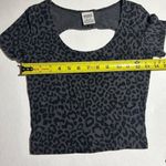 PINK - Victoria's Secret PINK Leopard Print Cutout Crop Top | Short Sleeve | Size xs Photo 4
