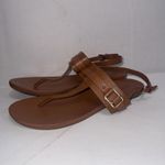 Michael Kors Thong Sandals Brown Faux Leather Slingback Designer Shoes Sz 10 M Photo 8