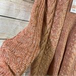 Nine West chunky knit cozy stretch open cardigan orange/glitter women size XS Photo 3