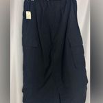 Aeropostale  Parachute Cargo Y2K Maxi Black Skirt Drawstring Hem XS NWT Photo 2