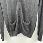 The Kooples  Wool Gray & Tan Long Sleeve Cardigan Sweater Size XL‎ Photo 2