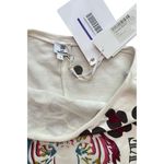 NWT Gil Santucci M L Mini Dress One Shoulder Sheath Stretch Jersey Tiger Ivory White Size L Photo 6