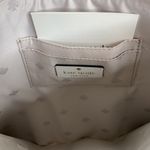 Kate Spade  Women’s Yellow White Stripe Stone Large Zip Clutch Purse NWT Photo 9