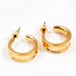 Boutique 14k Gold tone hoop earrings ✨ Photo 1