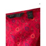 EXPRESS  Lux Art-to-Wear Bright Pink 100% Silk Wrap Midi Skirt Women's 5/6 Photo 1