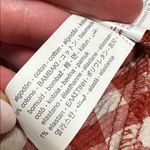 ZARA Gingham Check Midi Skirt Red White Small Photo 6