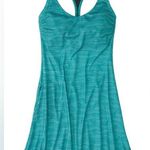 prAna NWT  Opal Dress Womens Size XS in Teal Riptide Athletic Built in Bra Dress Photo 0