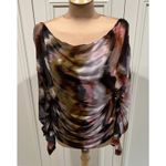 City Chic  Mesh Miranda Print Top Abstract Boho Chic Sexy Girls Night Out Photo 2
