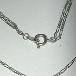 Vintage Silver Tone & Pink Crystals Y Drop Double Strand Boho Necklace Photo 4