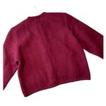 VINTAGE TALLY HO 100% Wool Sweater Blazer Cardigan Jacket Red Size L Photo 3