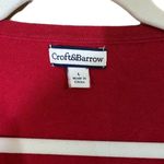 Croft & Barrow Red Top Women’s Size Large Shirt Cardigan Set Soft Comfortable! Photo 1