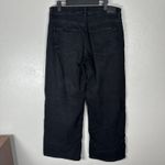 American Eagle Womens Size 8 Low Rise Baggy Wide Leg Jeans Black Wash Stretch Photo 2