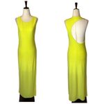 Slate + Willow Slate &‎ Willow Yellow Lime Cut Out Back Sleeveless Bodycon Maxi Dress Size S Photo 2
