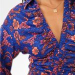 Free People Women’s I Got You Floral Long Sleeve Top Boho Festival Royal Combo S Photo 2