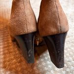 Michael Kors Camel Brown Suede Knee High Boot Round Toe Block Heel SZ 10 Buckle Photo 4