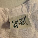 Oh My Gauze White Embroidered Tunic Boho Linen Size 2 Top Dress Casual Photo 10