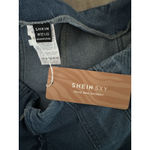 SheIn NWT Sxy Wide Flare Pleated Med Wash Denim Pants 32x32 Photo 5