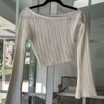 Princess Polly  santorini off shoulder crop knit top in ivory Photo 5