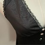 Vintage Nighty Lingerie Floral Silky Lace Halter Neck Shorts Black Y2K 90’s Photo 2