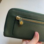 Barcos Pebbled Leather Emma L Shaped Zip Wallet Long Hunter Green Photo 5