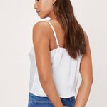 Nasty Gal White Cowls Life Satin Cami Photo 1