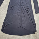 By Together Long Dress Ribbed Cardigan Button Down Longsleeve V-Neck Gray Size M Photo 5