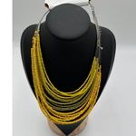 Mixit Necklace Yellow Layering Multi-Strand Beaded Photo 0