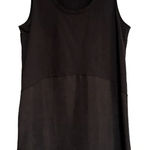 Garnet Hill  Black Cotton and Silk High Low Tank Top Size Small Photo 0