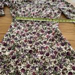 ZARA Satin Effect Floral Mini Button Back Dress Sz M Bloggers Favorite Photo 6