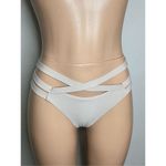 PilyQ New. PQ taupe and bone bandeau bikini. M-top/S-bottom. Retails $168 Photo 6