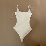 ThatsSoFetch White Ribbed Bodysuit by  Photo 3