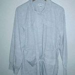Calvin Klein XL Shacket Cargo Drawstring Belt Jacket in Light Gray Snakeskin Photo 0