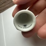 B & G Bing Porcelain White & Blue Thimble Pendant Necklace Made In Denmark Gold Photo 1