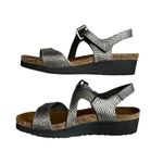 Naot Pamela Snake Skin Print Silver Metallic Leather Sandals Women’s 36 US 5 Photo 5