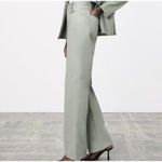 ZARA  faux leather high waisted trousers in sea green or light Mint green NEW Photo 1